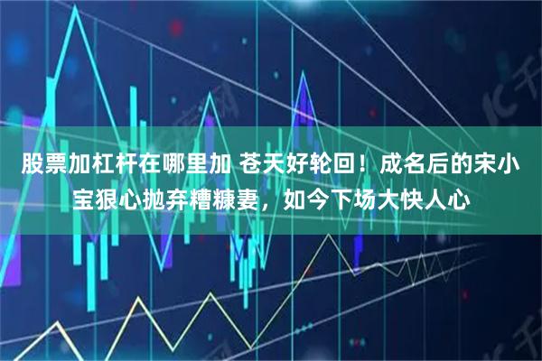 股票加杠杆在哪里加 苍天好轮回！成名后的宋小宝狠心抛弃糟糠妻，如今下场大快人心